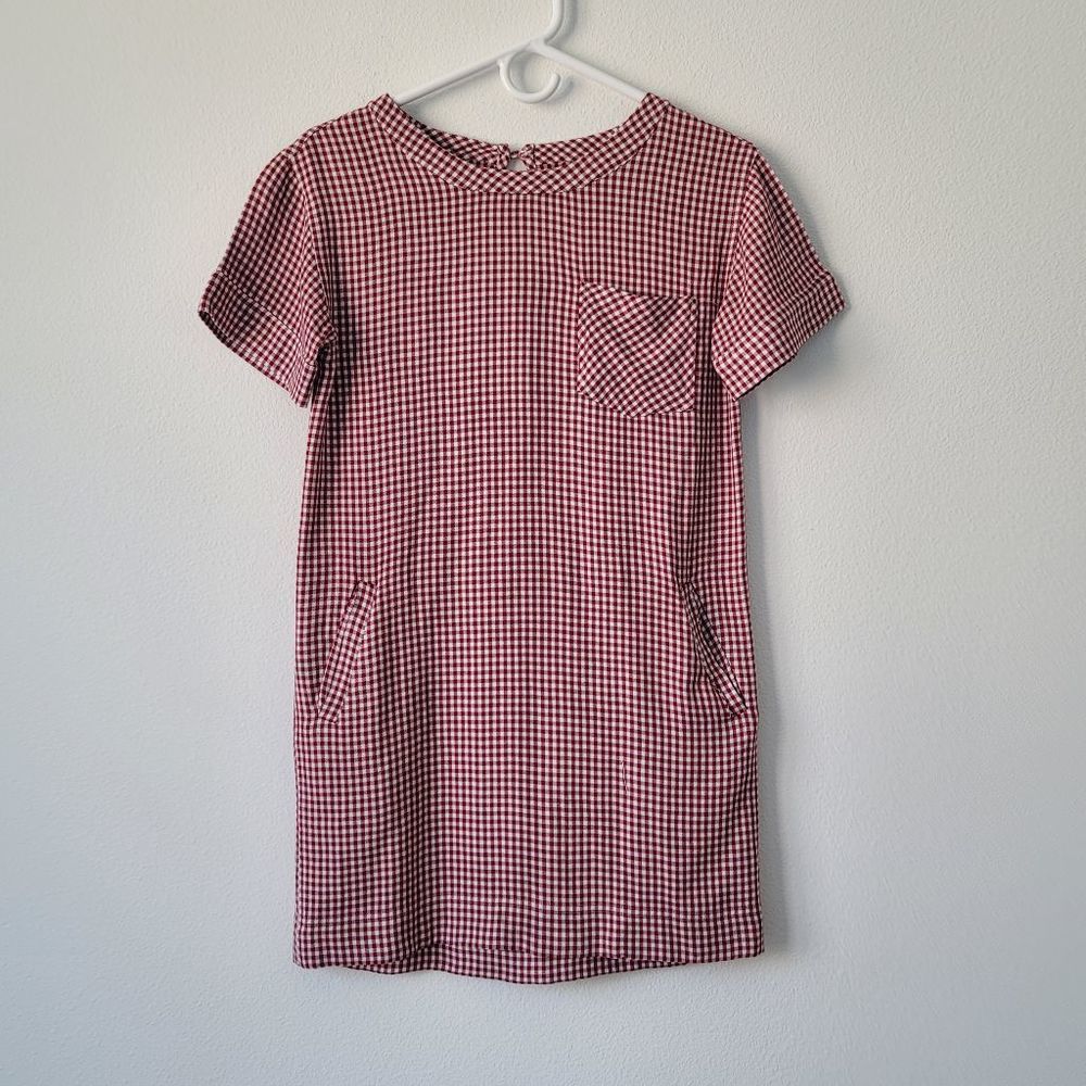 Madewell Red Plaid Dress 